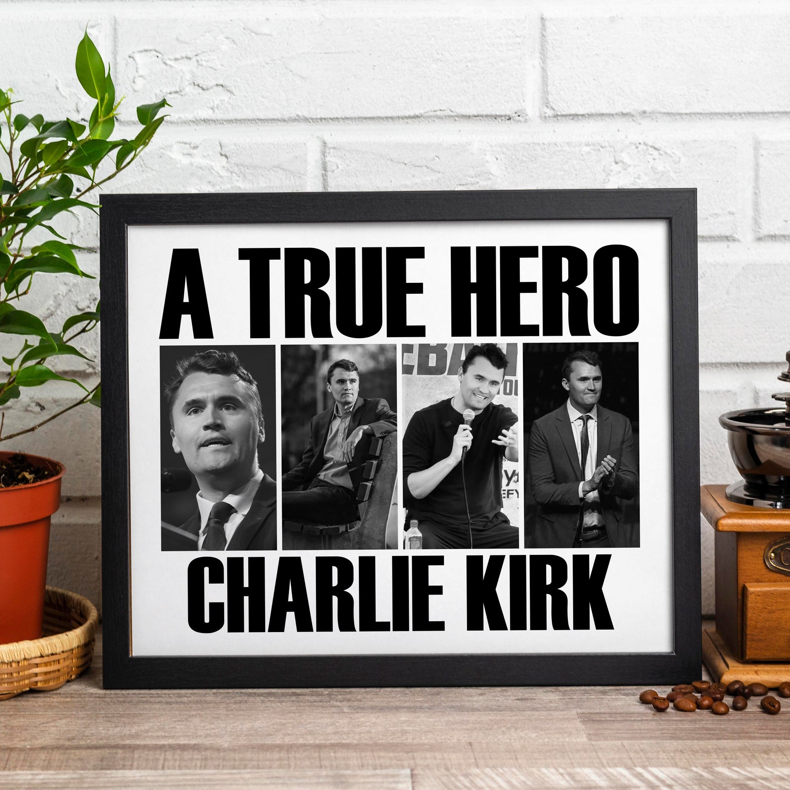 A True Hero Charlie Kirk Rest In Peace Picture Frame HO82 65772