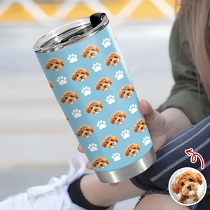 Custom Face Photo With Icon Dog Fat Tumbler Gift for Pet Lovers HA75 898546