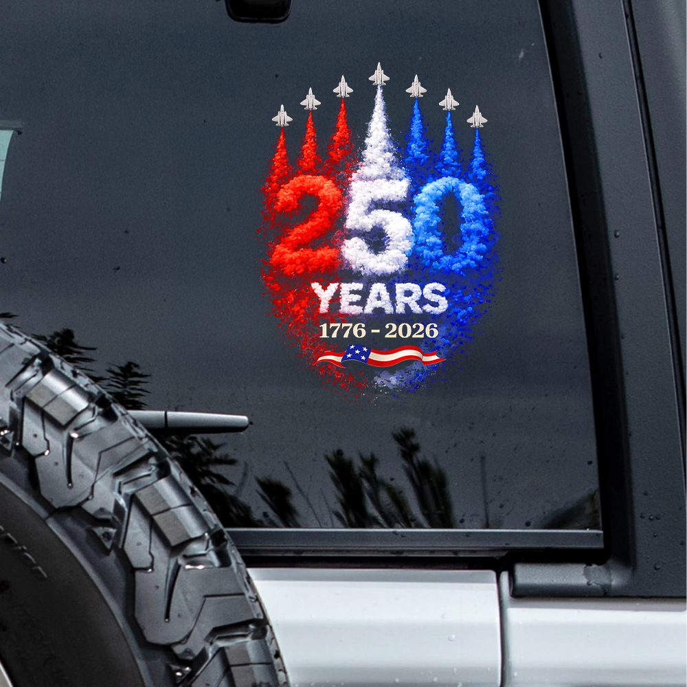 USA 250th Anniversary Rocket – America Rising Freedom Patriotic Car Window Decal Sticker LM32 899379