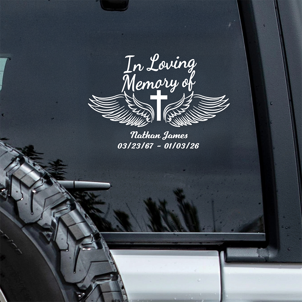 Personalized In Loving Memory of Loved One Car Window Decal Sticker Memorial Gift CH07 910214