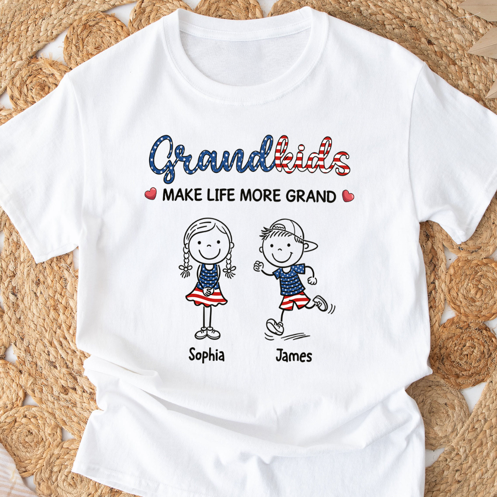 Personalized Grandkids Make Life More Grand White Shirt HA75 920390