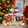 Personalized 250 Years Of Freedom Family Snowman Patriotic Acrylic Ornament Christmas Gift HA75 919382