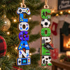 Custom Name Construction Monster Truck Racing Car Wooden Ornament LM32 670497