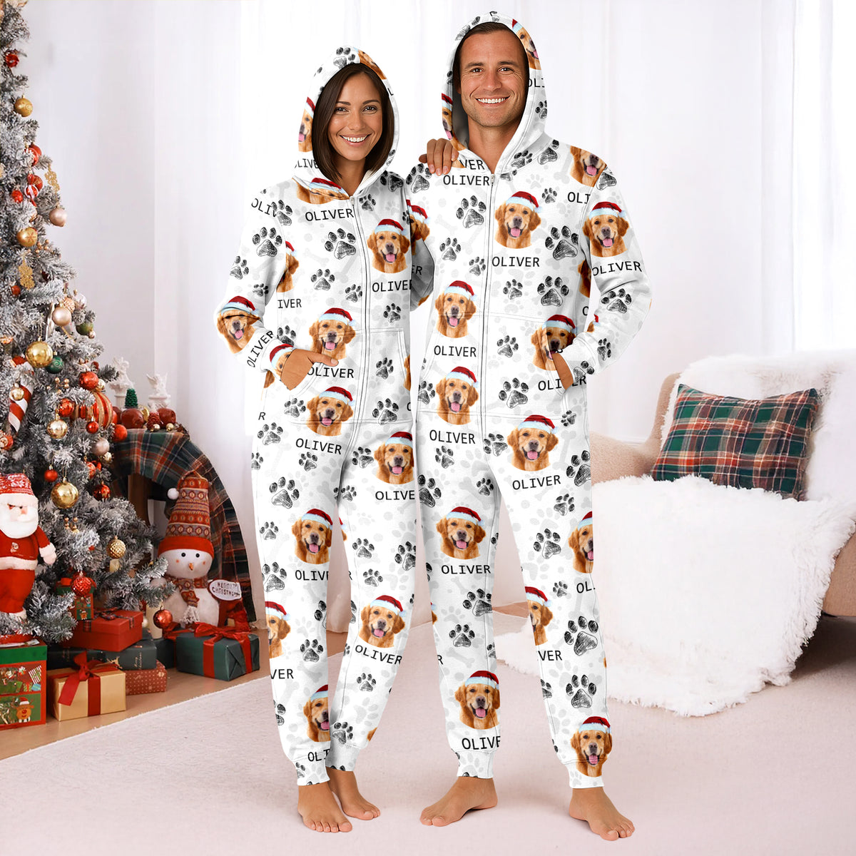 Custom Photo With Dog Cat Paw Onesie Pajamas For Dog Lovers HO82 893242