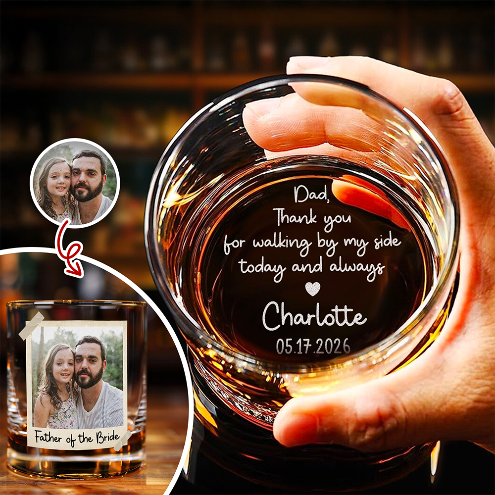 Personalized Father Of The Bride Whiskey Glass Gift For Wedding Day LM32 668933