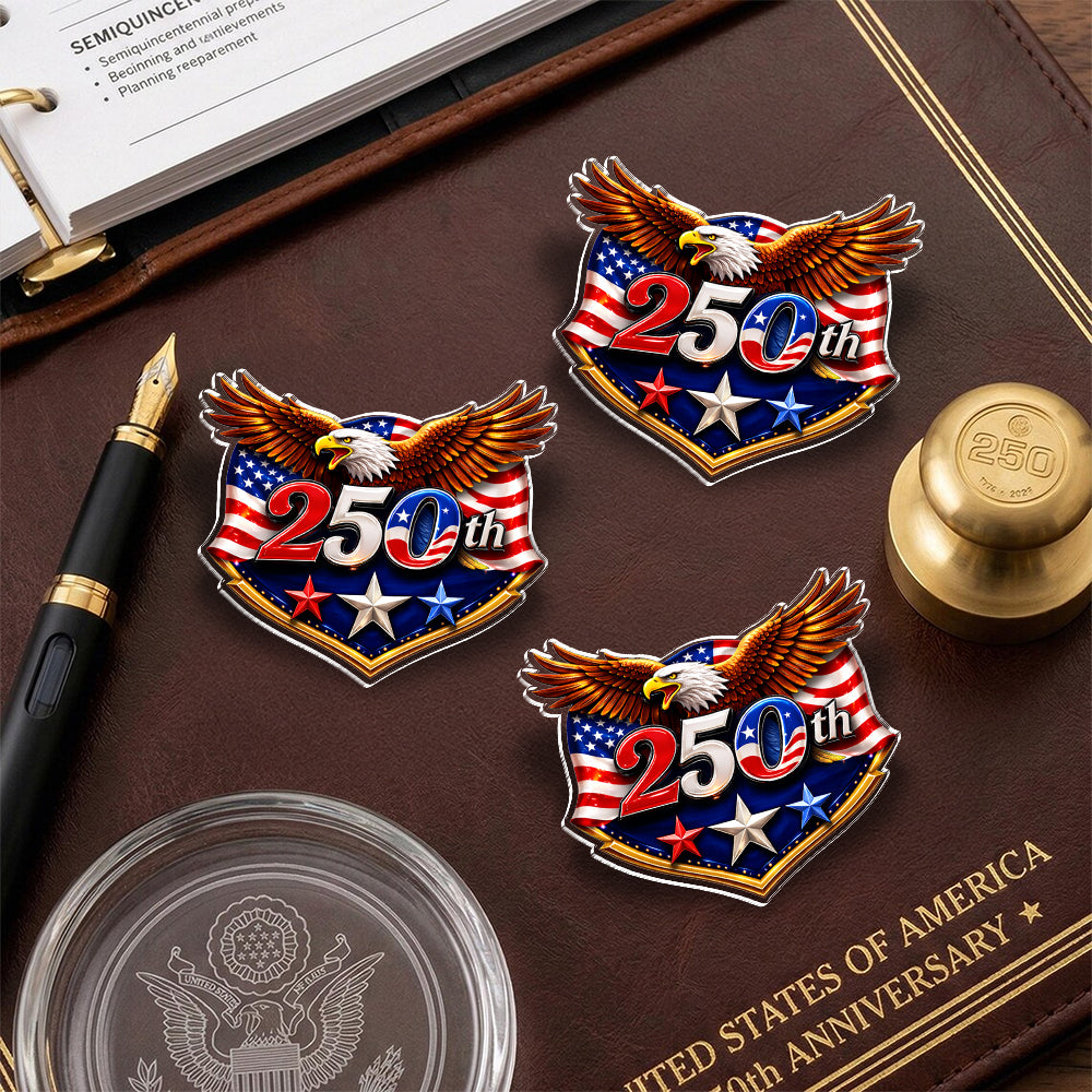 America 250 Years Eagle Acrylic Pin - USA 1776–2026 Anniversary Patriotic Gift CH07 911068