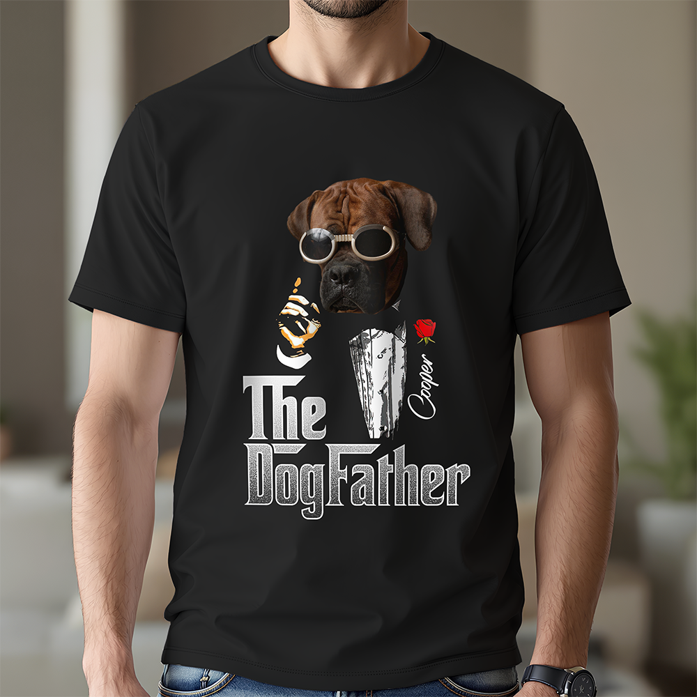 Custom Photo The Dogfather Gentlemen Shirt Personalized Gift For Dog Dad HO82 893862