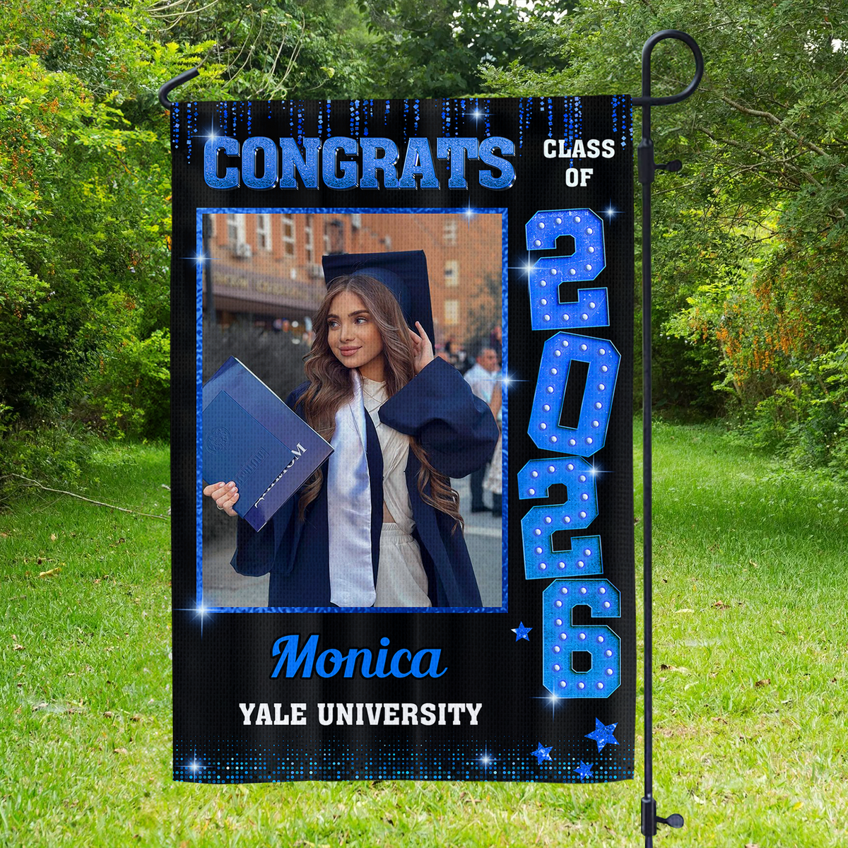 Custom Photo Congrats Class of 2026 Graduation Garden Flag CH07 910816