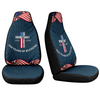 Custom Family Name Patriotic American Flag 250 Years of Blessing Car Seat Cover HO82 902046