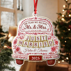 The Year We Became Mr Mrs - Personalized Acrylic Ornament CH07 899094