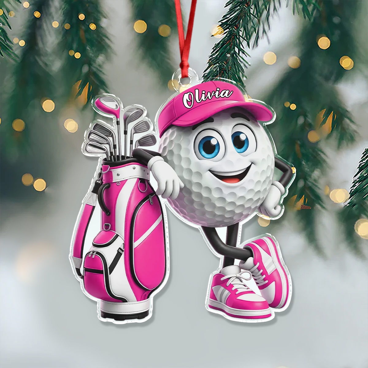 Personalized Golf Christmas Acrylic Ornament Gift for Golf Lovers TH10 171151
