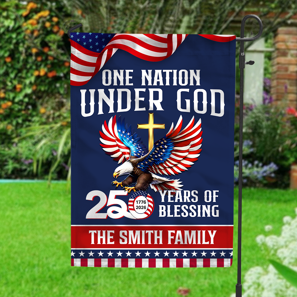 Custom Family Name 250 Years of Blessing America Garden Flag LM32 899011