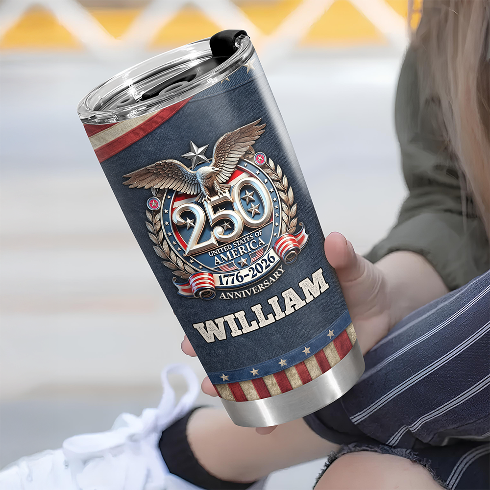 USA Eagles 250th Anniversary Semiquincentennial 1776-2026 Fat Tumbler CH07 910588