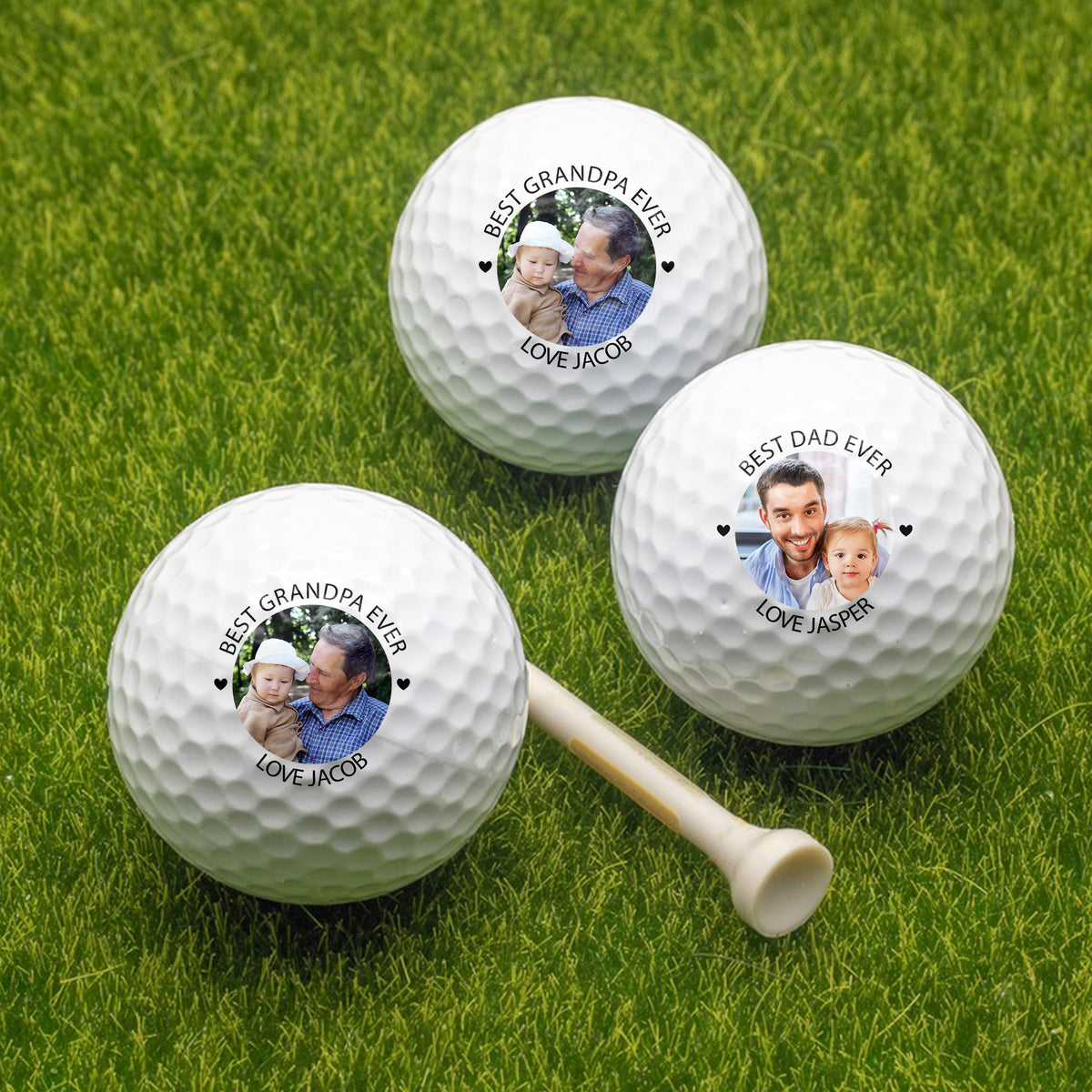 Custom Photo Best Dad Ever Golf Ball Gift For Family LM32 897591