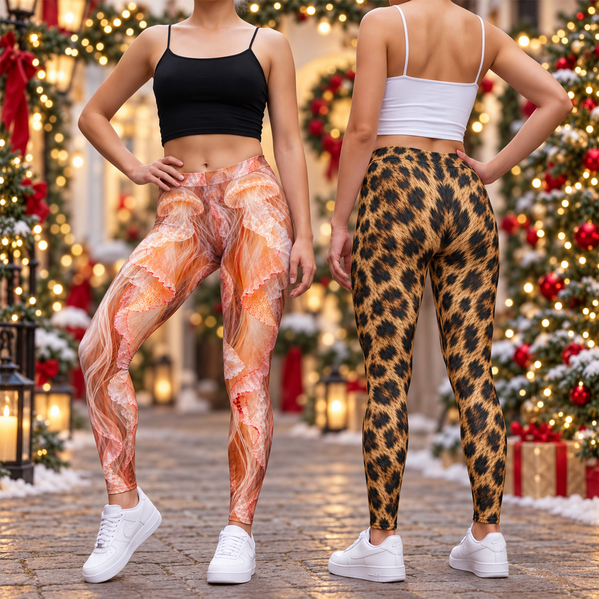 Custom 3D Realistic Animal Print Leggings Gag Gift For Friend CH07 181086