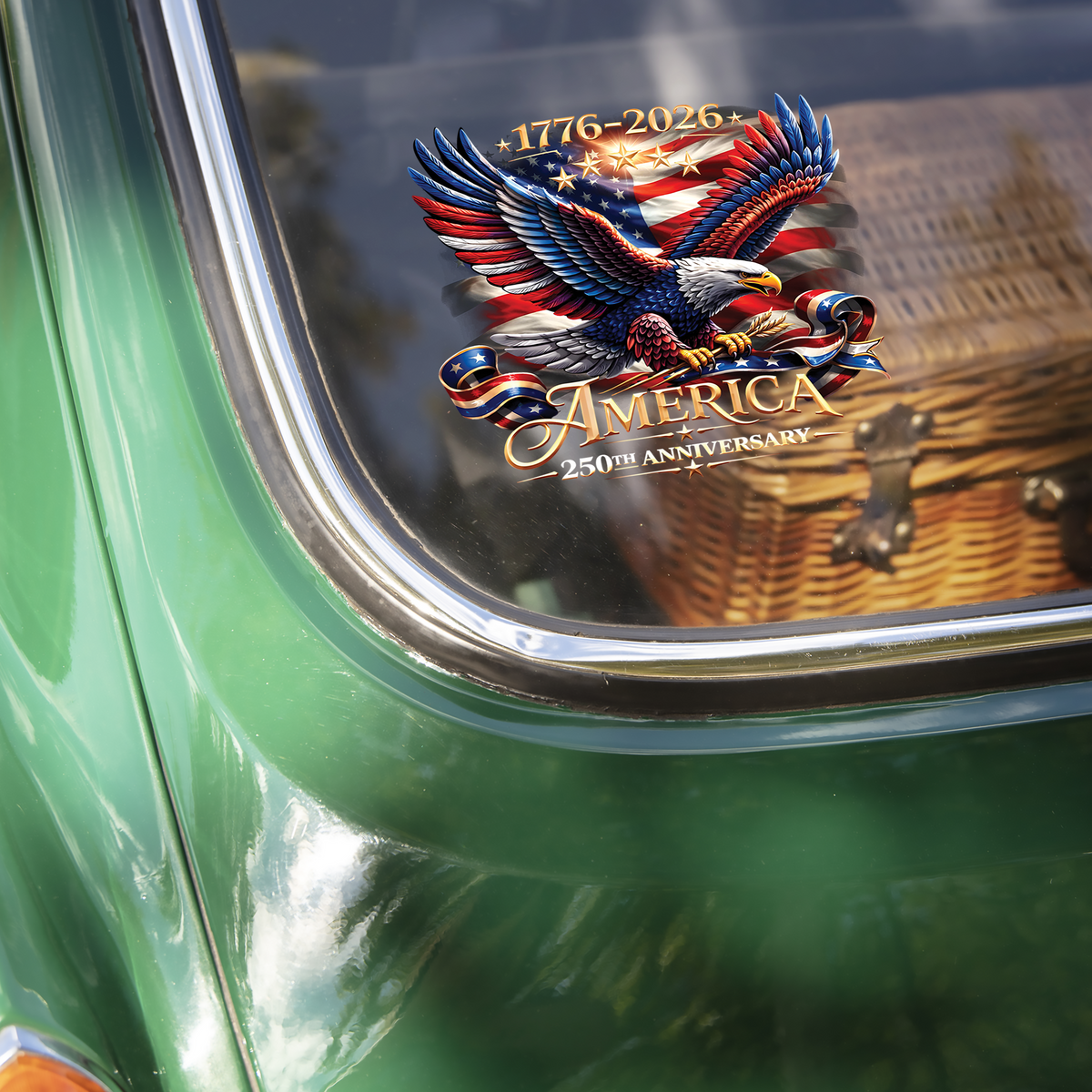 America 250th Anniversary 1776-2026 Patriotic Car Window Decal Sticker HA75 920870