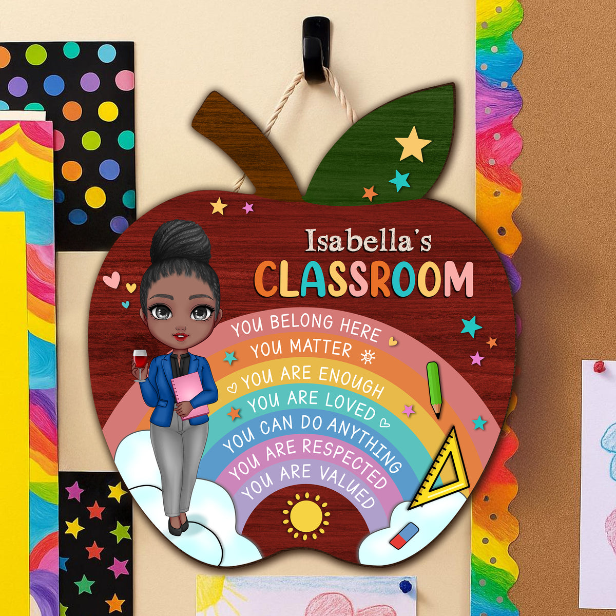 Teacher's Classroom Personalized DoorSign Gift For Teacher, Back To School HA75 892628