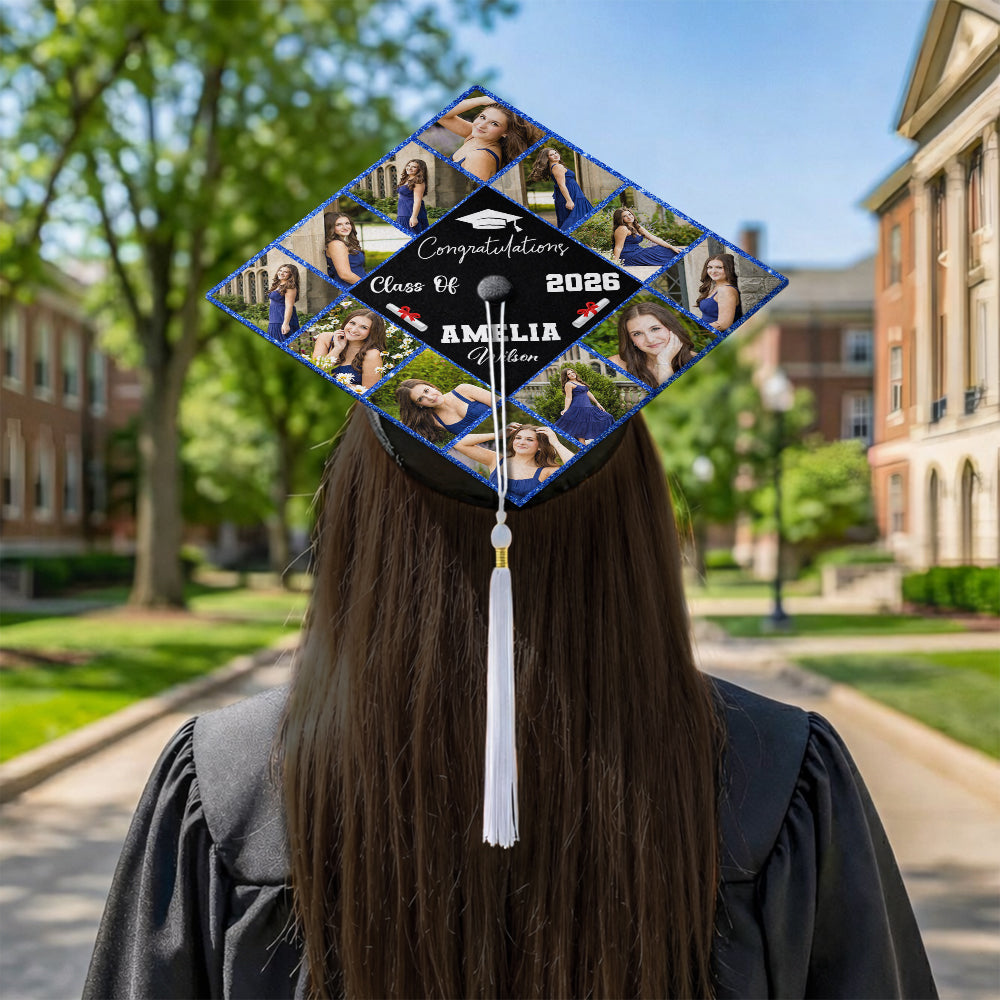 Custom Photo Congratulations Class Of 2026 Graduation Cap Topper HA75 920818