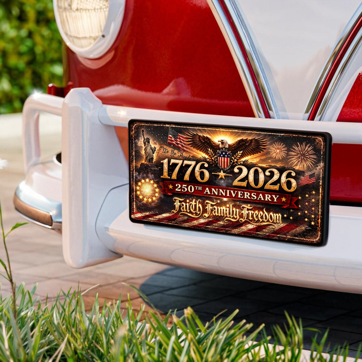 Personalized 250th Anniversary USA 1776-2026 License Plate HO82 902038