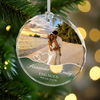 Custom Photo Engaged Glass Ornament – Personalized Engagement Christmas Gift For Couples TH10 170691