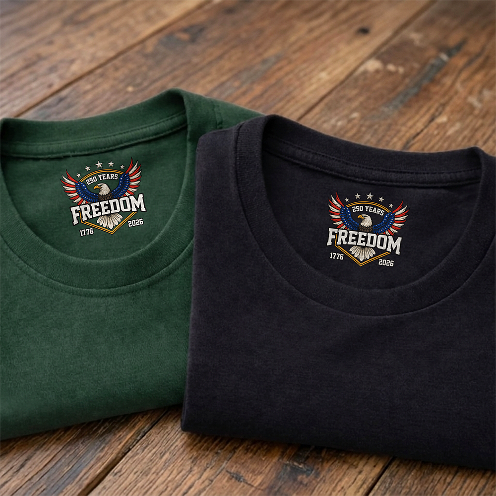 America 250 Years of Freedom 1776–2026 Anniversary Neck Print Shirt Patriotic Gift CH07 910920