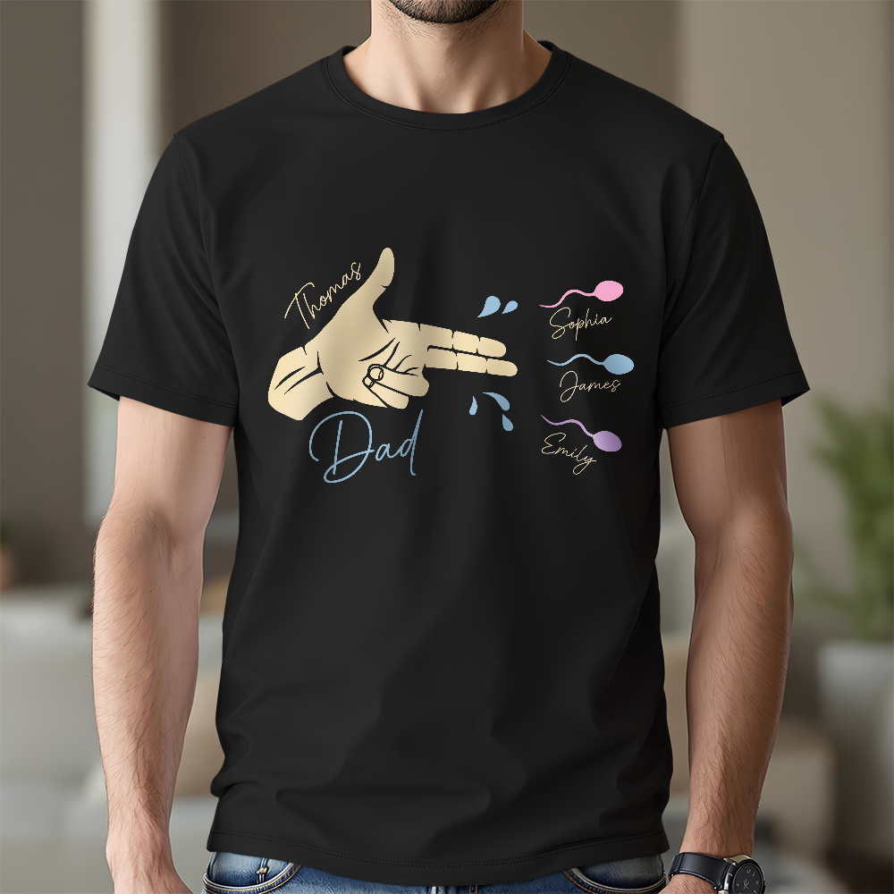 Custom Name Humor Sperm Dad Shirt For Father's Day TH10 169875