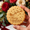 Personalized Family Name Merry Christmas With Flying Santa Cookie Stamp - Holiday Baking Gift For Family HA75 919636
