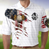 Personalized Bald Eagles American Flag Polo Shirt, Gift For Golf HO82 900824