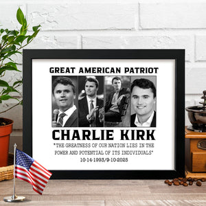 Great America Patriot Prayers Up for Charlie Kirk Memorial Picture Frame HO82 65742