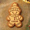 Personalized Name Gingerbread Family Cookie Stamp, Holiday Baker Gift HO82 904122