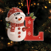 Little Snowman Joy with Initial Letter - Personalized Acrylic Ornament LM32 895963