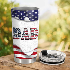 Custom Kid Name With America Dad Tumbler TH10 894035