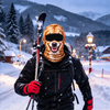 Funny Dog Face Ski Mask, 3D Novelty Animal Mask for Skiing & Snowboarding CH07 180836