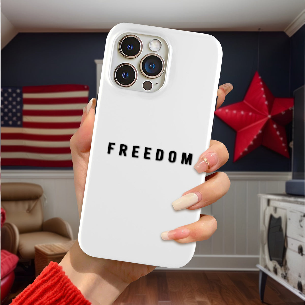 Red White Charlie Kirk Freedom Patriot Phone Case LM32 65761 Red White Charlie Kirk Freedom Patriot Phone Case LM32 65761