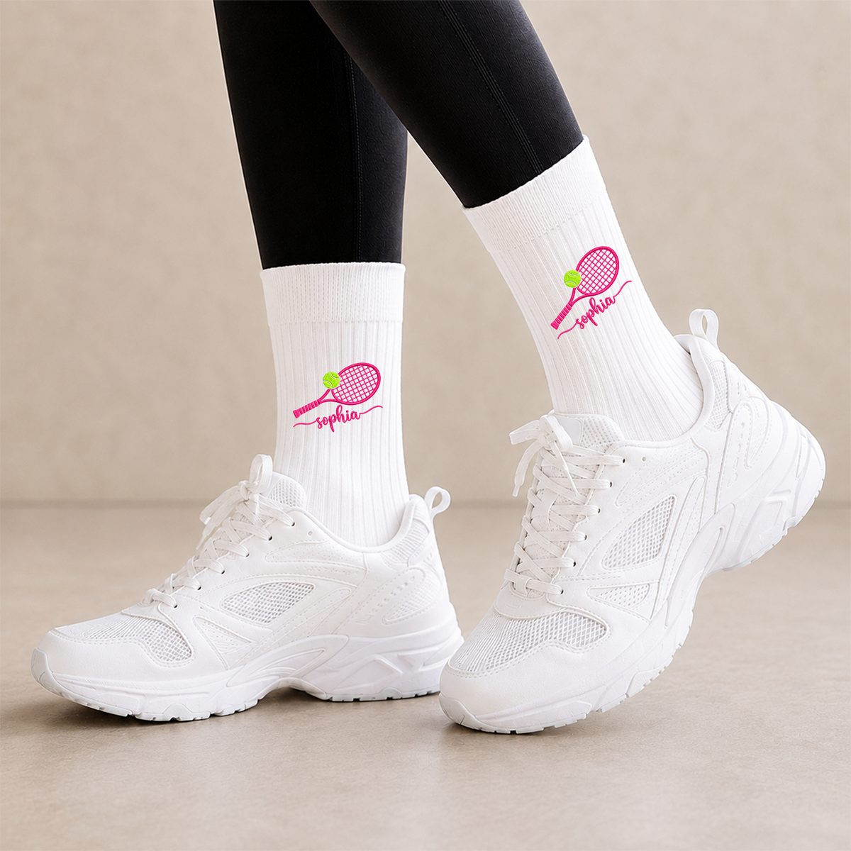 Personalized Name Tennis Embroidered Socks Tennis Player Gift HA75 919498