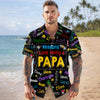 Personalized Papa Kids Name Word Art Hawaii Shirt - Gift For Dad, Father's Day HO82 902482