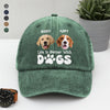 Custom Photo Life Is Better With Dogs Washed Denim Baseball Cap HA75 892582