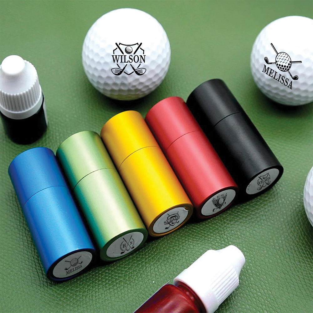 Personalized Golf Ball Stamp with Gift Box – Personalized Golf Ball Markers Gift for Dad, Golf Lover Gifts, Golf Accessories for Men, Father HO82 900604