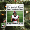 Custom Photo The American Football Times Newspaper Acrylic Ornament CH07 899470