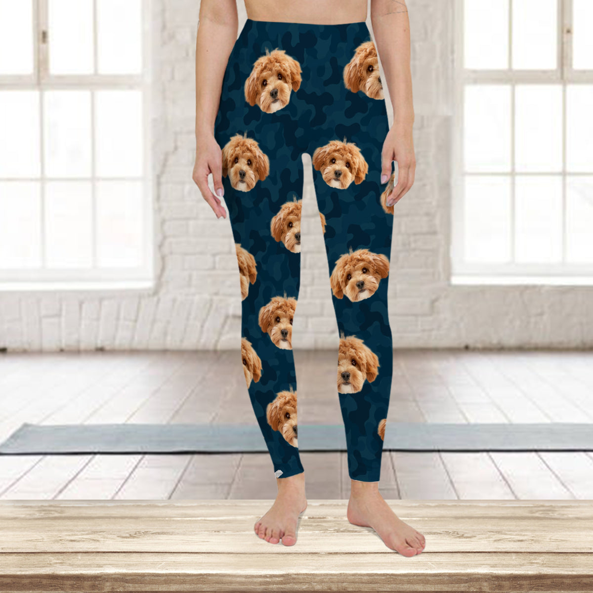 Custom Dog Photo Camo Background Legging HO82 900482