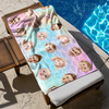 Custom Cute Human Face Tropical Party Summer Beach Towels LM32 893469
