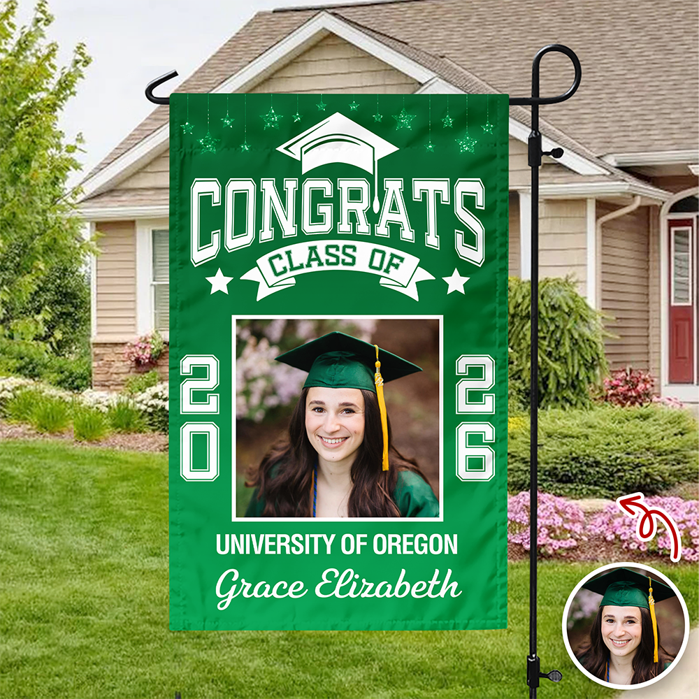 Custom Photo Class of 2026 Graduation Celebrate Garden Flag HO82 901374