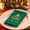 Custom Family Name Merry Christmas Reusable Cotton Napkin Christmas Decor HA75 919456