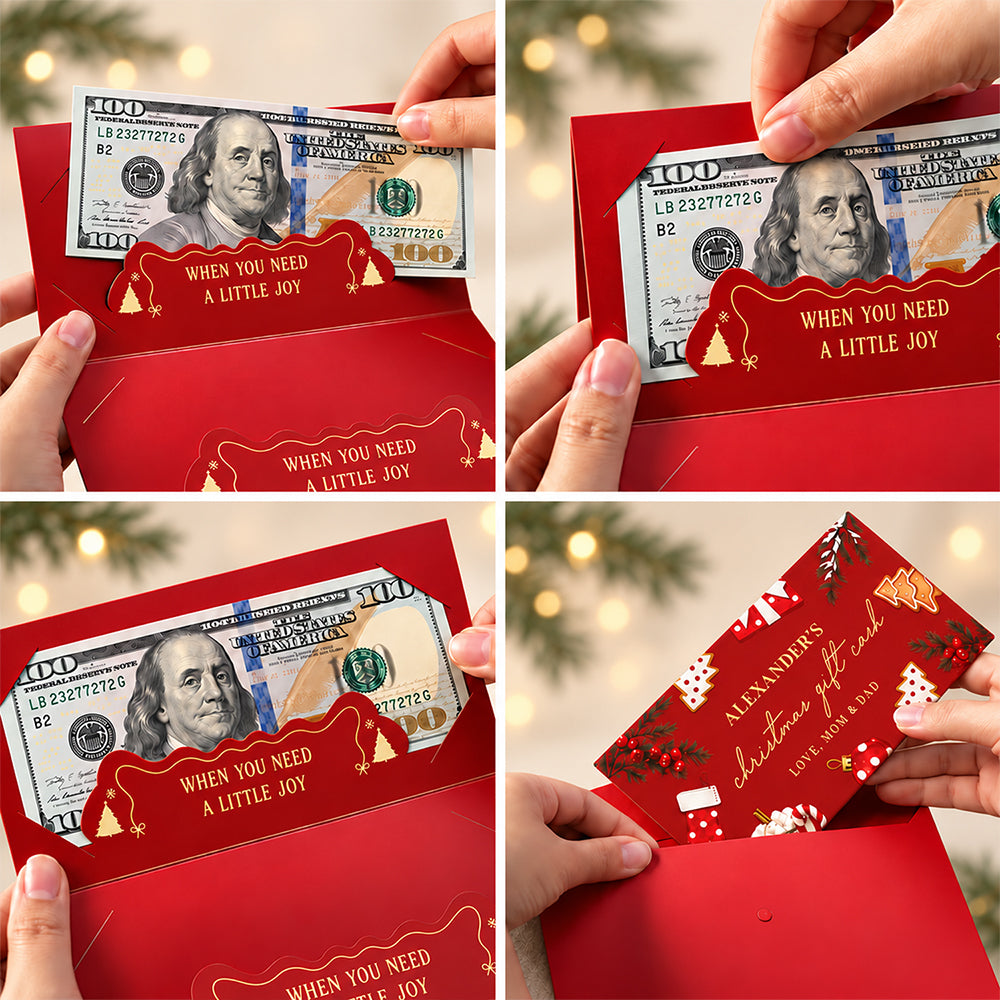Personalized Merry Christmas Cash Gift Envelope, Funny Money Holder for Family & Friends TH10 171189