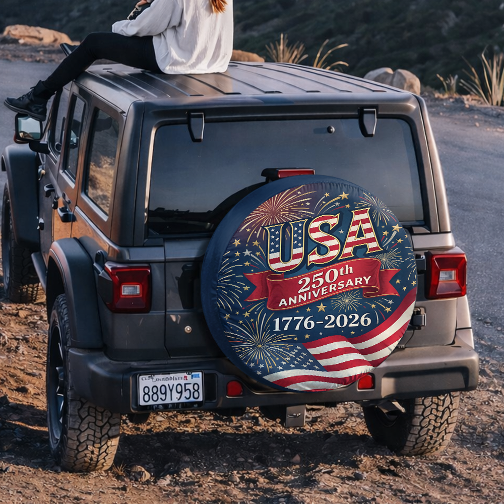 USA 250th Anniversary 1776-2026 Patriotic Tire Cover HA75 921148
