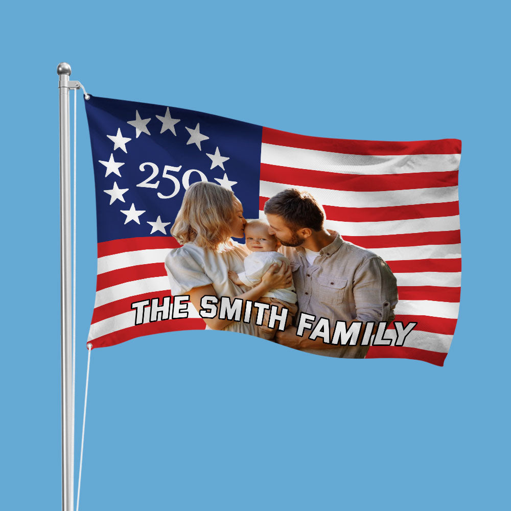 Personalized 250 Year American Anniversary House Flag HO82 901722