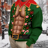 Funny Elf Shirtless Body Illusion Ugly Sweater TH10 171041