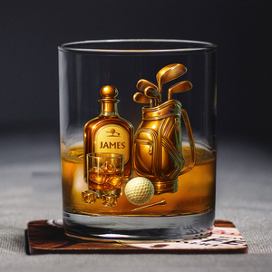 Custom Golf Player Name Whiskey Glass CH07 899810