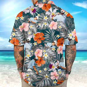 Custom Photo Funny Golfer Face Hawaii Shirt - Personalized Gift for Golfer LM32 897491