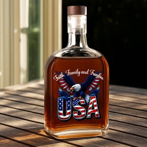 Faith, Family & Freedom America 250 Years Patriotic Whiskey Bottle LM32 897357